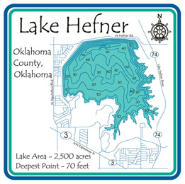 Lake Hefner Fishing Map Hefner | Lakehouse Lifestyle