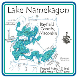 Namakagon Lake Enhanced Wall Map - vrogue.co