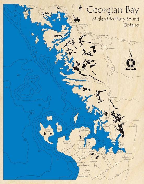 Georgian Bay Ontario Map Georgian Bay - Midland To Parry Sound | Lakehouse Lifestyle