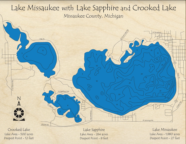 Lake Missaukee (with Lake Sapphire And Crooked) 