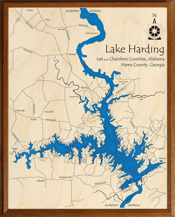 Lake Harding Fishing Map Lake Harding | Lakehouse Lifestyle