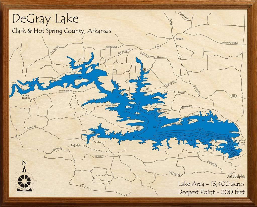 Lake Degray Fishing Map Degray Lake | Lakehouse Lifestyle