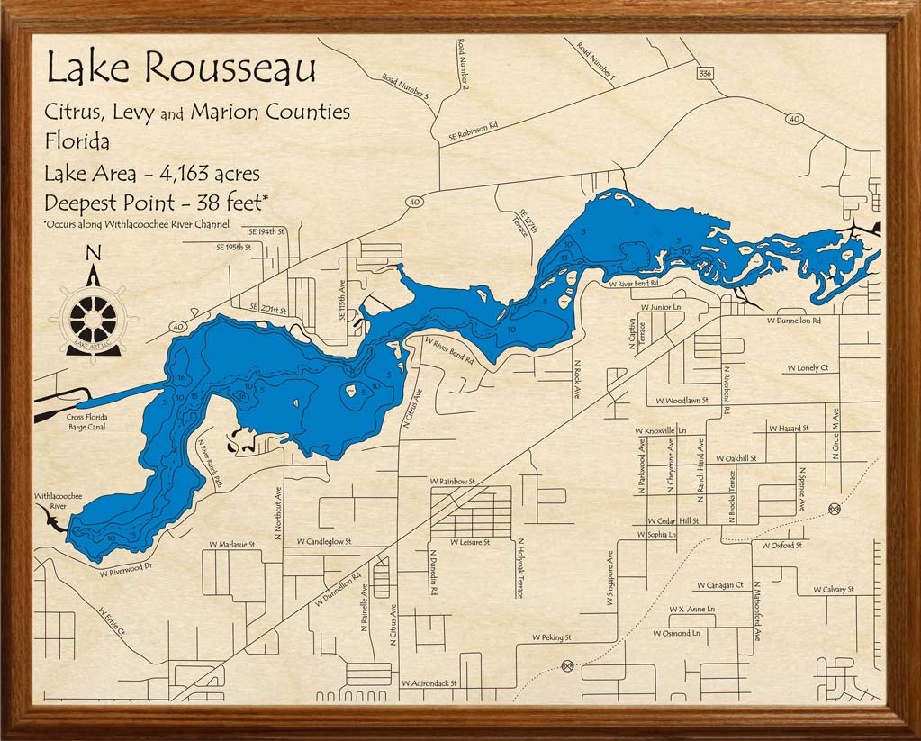 Lake Rousseau Fishing Map Lake Rousseau | Lakehouse Lifestyle