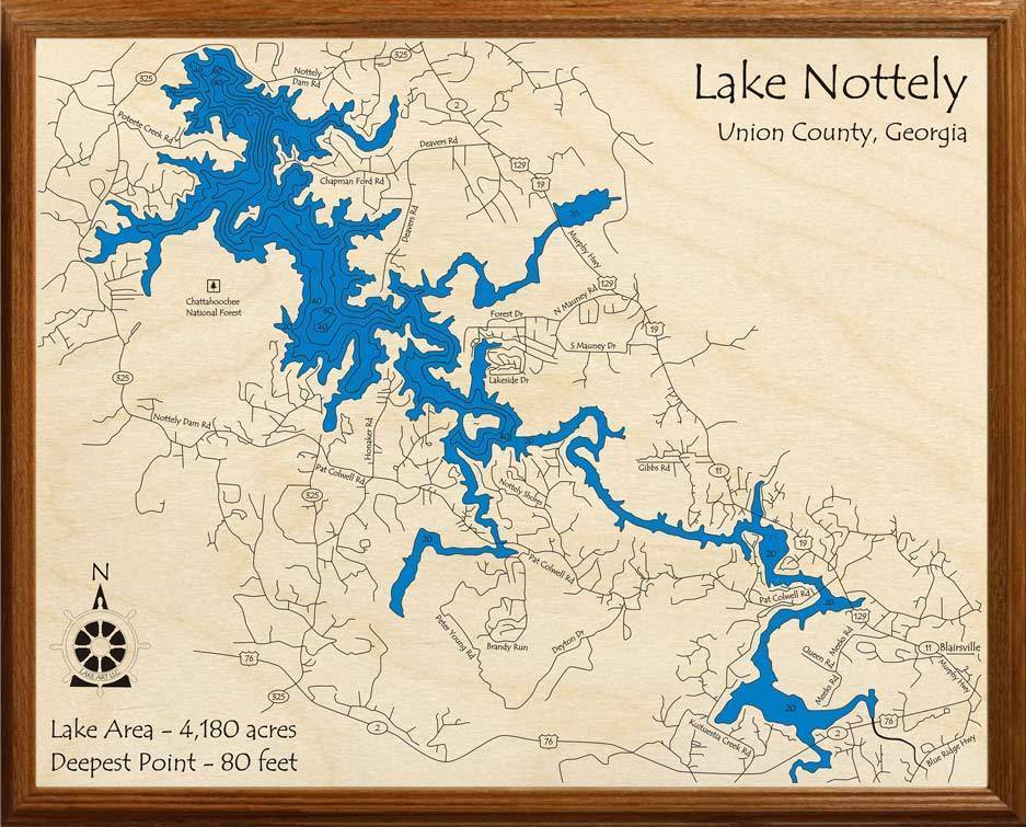 Lake Nottely Fishing Map Lake Nottely | Lakehouse Lifestyle