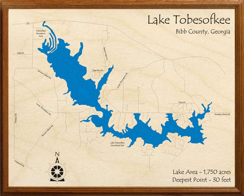 Lake Tobesofkee Fishing Map Lake Tobesofkee | Lakehouse Lifestyle