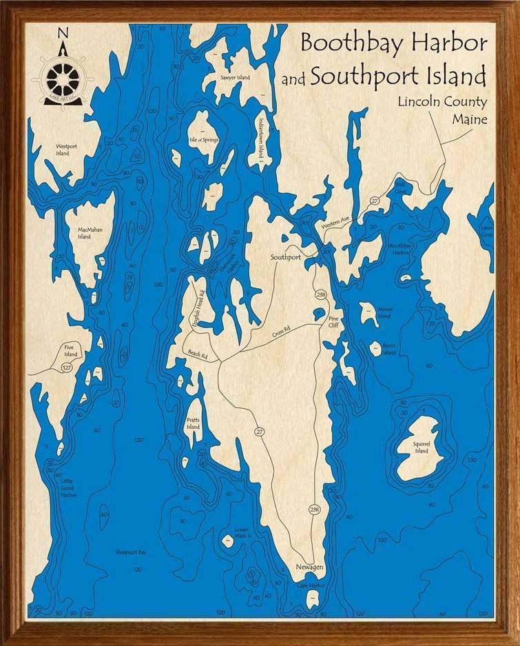 Southport Island Maine Map Boothbay Harbor And Southport Island | Lakehouse Lifestyle