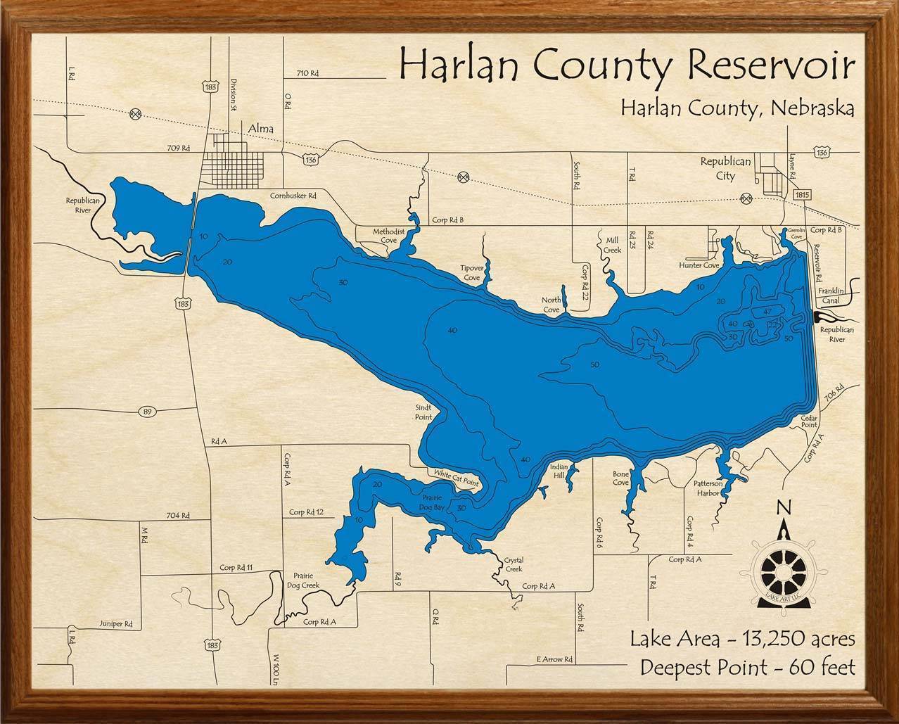 Harlan County Reservoir Map Harlan County Reservoir | Lakehouse Lifestyle