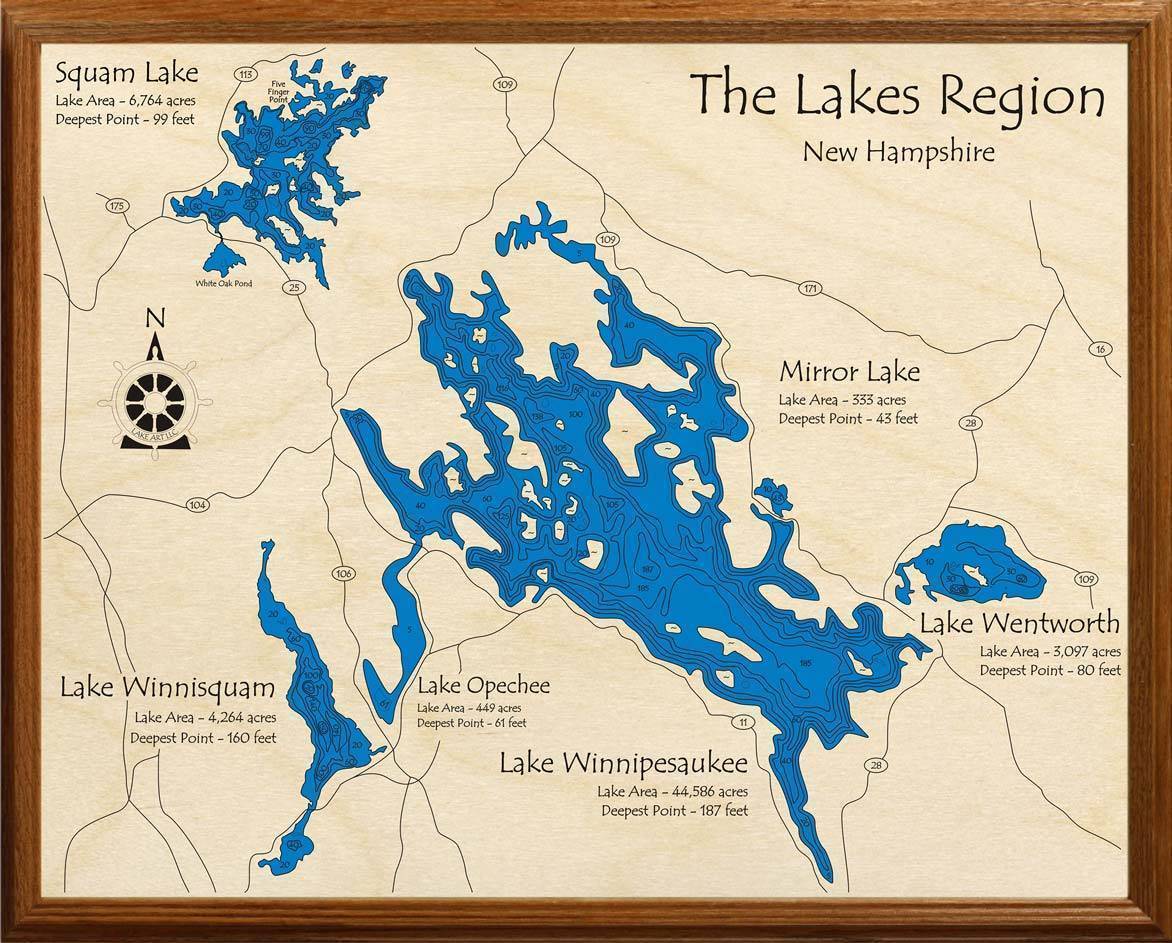 Lakes Region (Zoomed In) (Squam, Mirror, Wentworth | Lakehouse Lifestyle