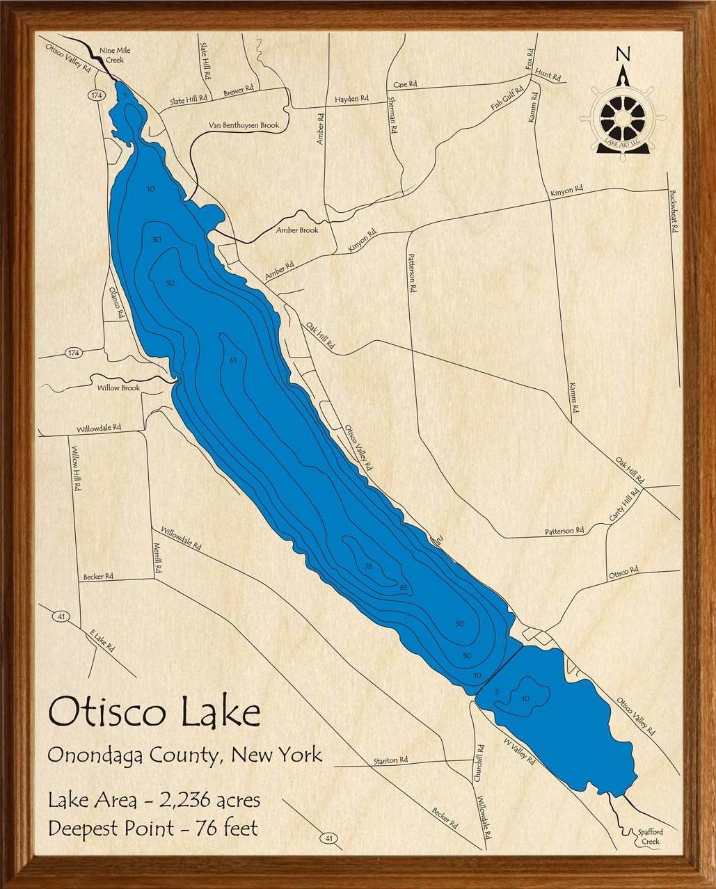 Otisco Lake Fishing Map Otisco Lake | Lakehouse Lifestyle