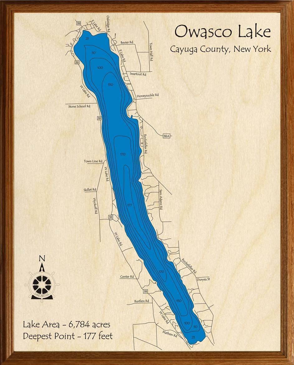 Owasco Lake Fishing Map Owasco Lake | Lakehouse Lifestyle