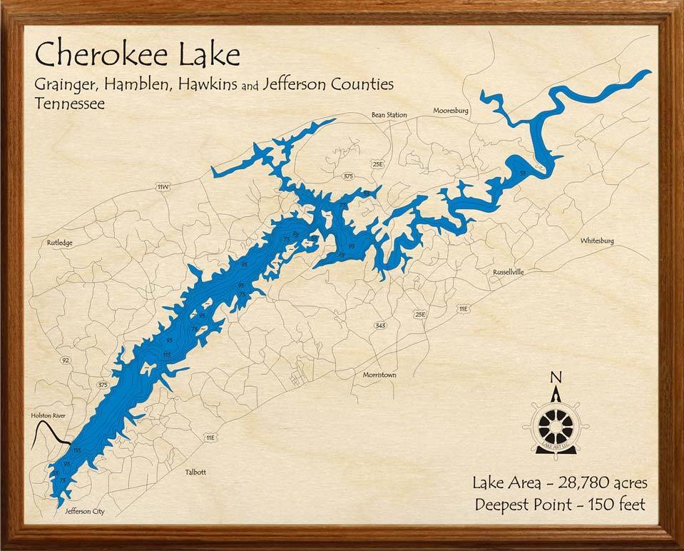 Lake Cherokee Map - Pen Marilin