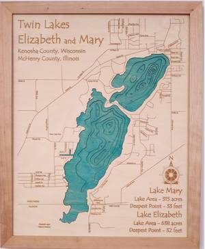 Wooden Topographic Lake Maps 3D Laser-Carved Wood Lake Maps | Lakehouse Lifestyle